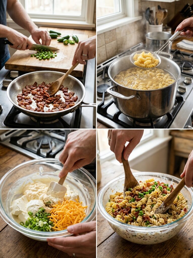 Creamy Jalapeño Popper Cold Pasta Salad: The Ultimate Creamy Jalapeño Popper Cold Pasta Salad Recipe 3 Cooking creamy jalapeno popper p… 202606041758