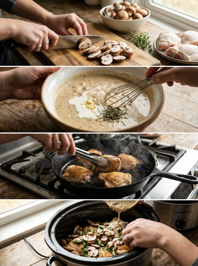 Crockpot Creamy Mushroom Chicken Thighs: Slow Cooker Comfort Food 14 Cooking creamy mushroom chicken … 202605302130