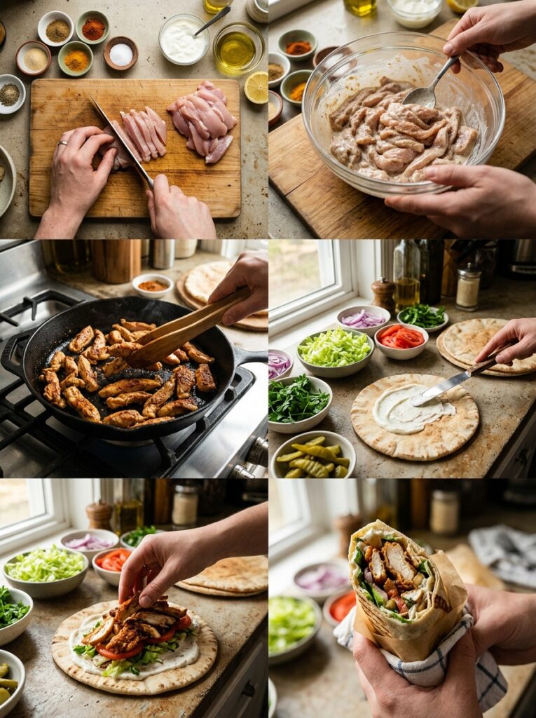 Cooking crispy chicken shawarma … 202605231525