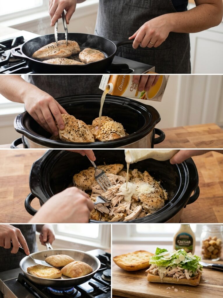 Crockpot Chicken Caesar Sandwiches: The Ultimate Slow Cooker Comfort Meal 14 Cooking crockpot chicken caesar … 202605171821