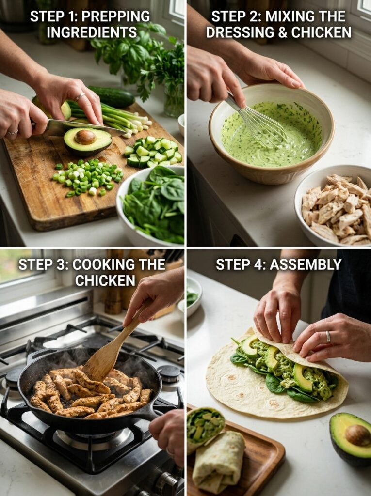 Green Goddess Chicken Wraps: Flavor-Packed Homemade Lunch 14 Cooking green goddess chicken wraps 202605042355