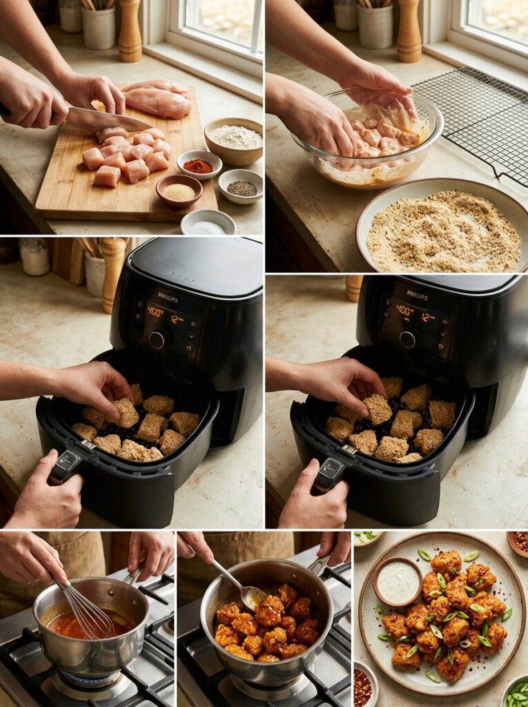 air fryer hot honey chicken bites 14 Cooking hot honey chicken bites 202605141214