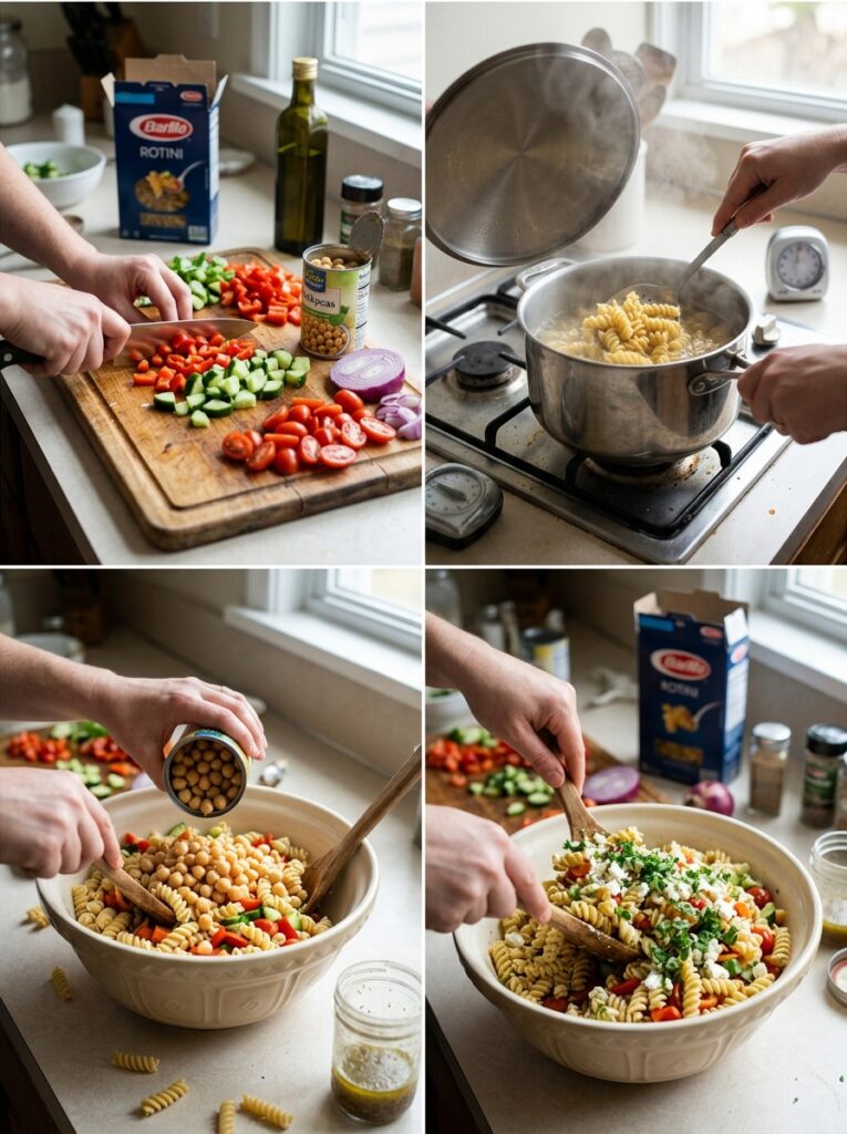 Pantry staple leftover veggie pasta salad 14 Cooking leftover veggie pasta salad 202606031929