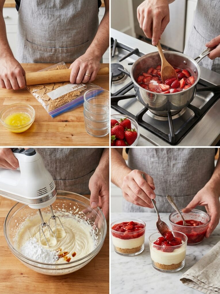 No Bake Strawberry Cheesecake Cups: An Irresistible Homemade Delight 14 Cooking no bake strawberry chees… 202606091821