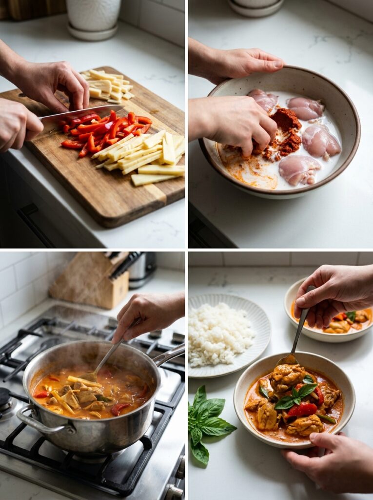 Red Curry Chicken Thighs: A Complete Guide to Making Thai-Style Spicy Coconut Curry 14 Cooking red curry chicken thighs 202605131803