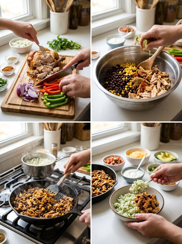 Rotisserie Chicken Burrito Bowls: The Ultimate Quick & Easy Recipe 14 Cooking rotisserie chicken burri… 202605032239