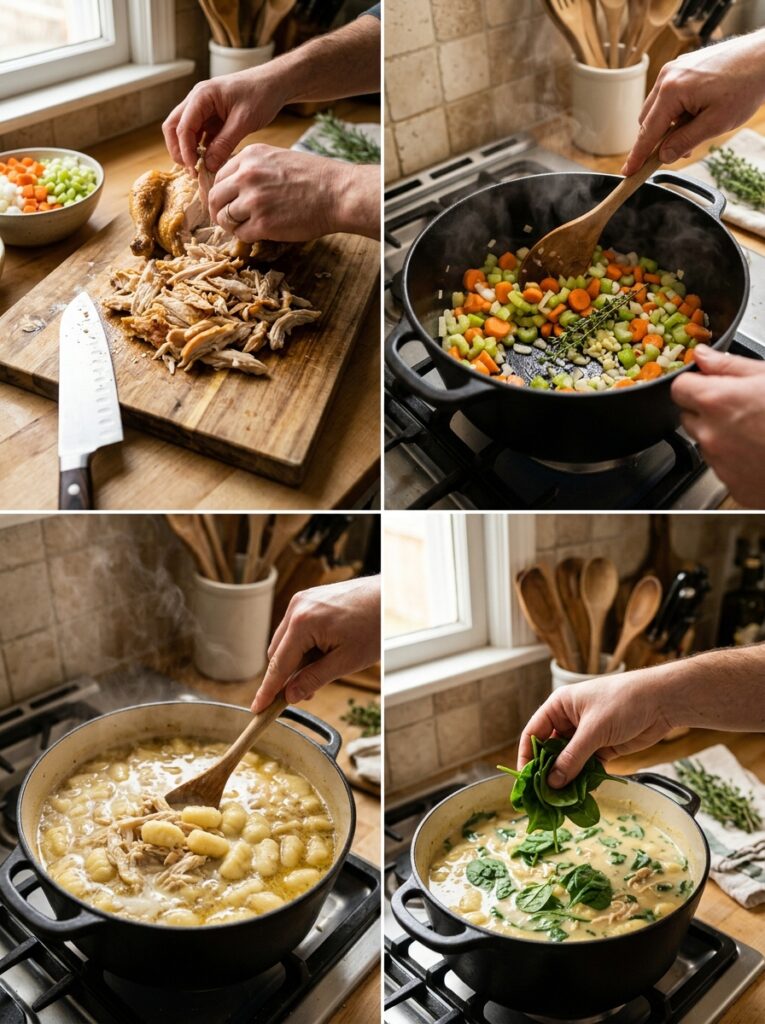 rotisserie chicken gnocchi soup 14 Cooking rotisserie chicken gnocc… 202605111258