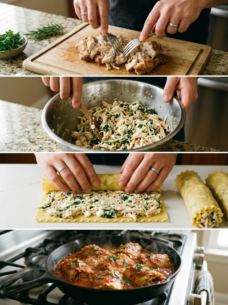 Rotisserie Chicken Lasagna Roll Ups 3 Cooking rotisserie chicken lasag… 202605291606