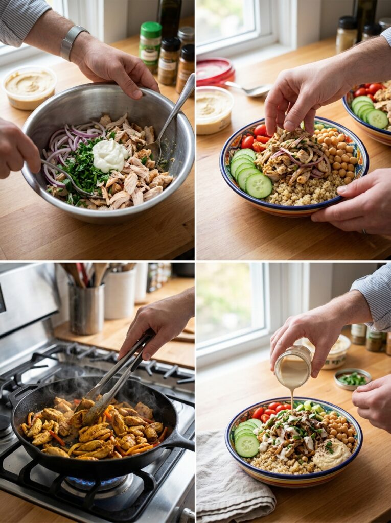 Rotisserie Chicken Shawarma Bowls: Easy Homemade Recipe 14 Cooking rotisserie chicken shawa… 202605032258