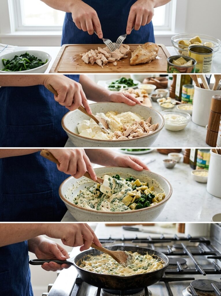 Rotisserie Chicken Spinach Artichoke Dip: The Ultimate 5-Ingredient Recipe 14 Cooking rotisserie chicken spina… 202605162157