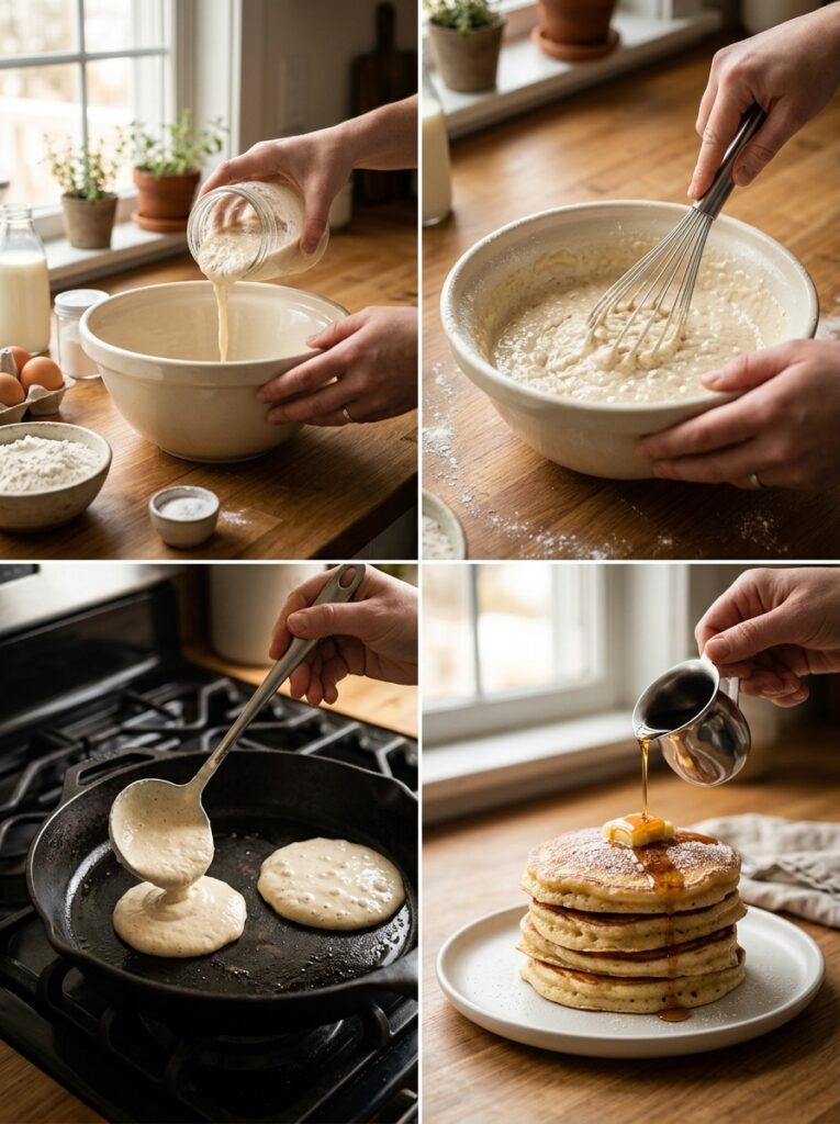 Sourdough Discard Pancakes Fluffy 14 Cooking sourdough discard pancak… 202606111926