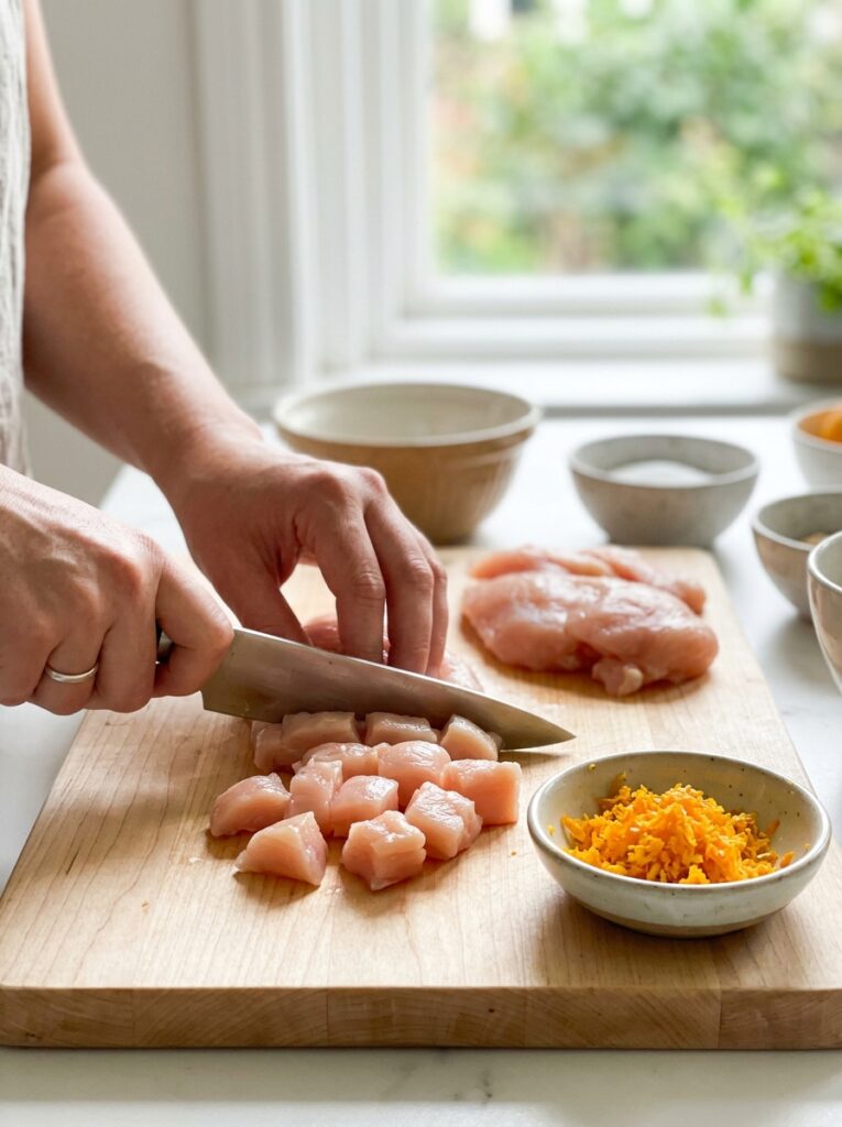 sticky orange chicken bowls 14 Cooking sticky orange chicken bowls 202605211303
