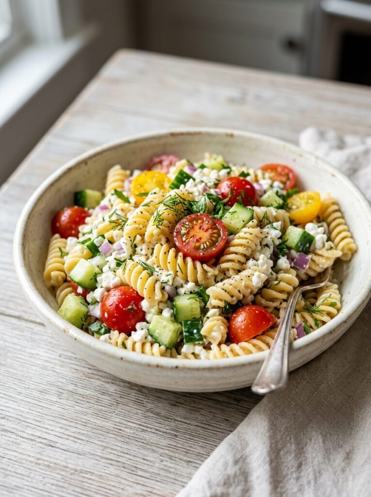 High Protein Cottage Cheese Pasta Salad: A Healthy, Hearty Meal 1 Cottage cheese pasta salad 202606031847
