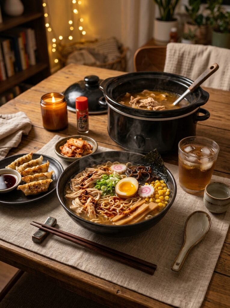 Crockpot Chicken Ramen Soup: Easy Slow Cooker Recipe 15 Crockpot chicken ramen soup setup 202605142331
