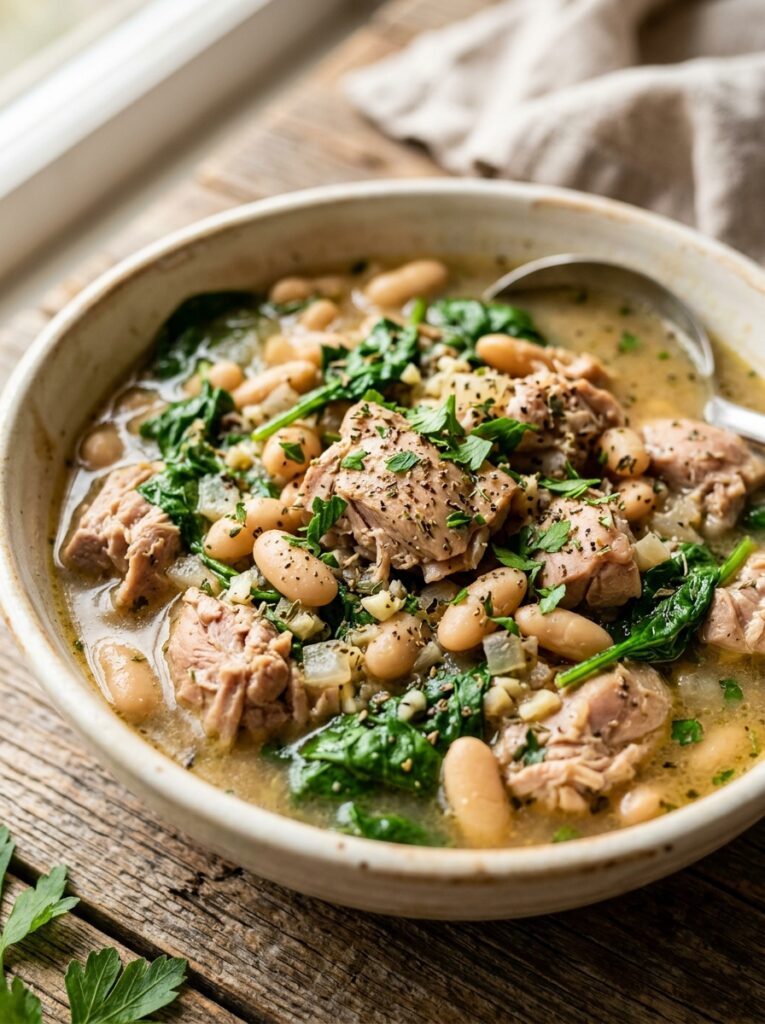 Crockpot Chicken with White Beans and Spinach 12 Crockpot chicken with beans 202605221954