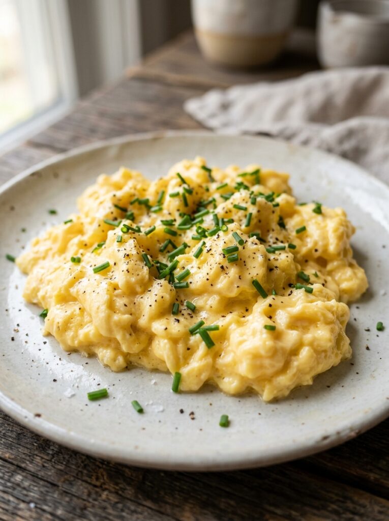Fluffy scrambled eggs restaurant… 202606102135