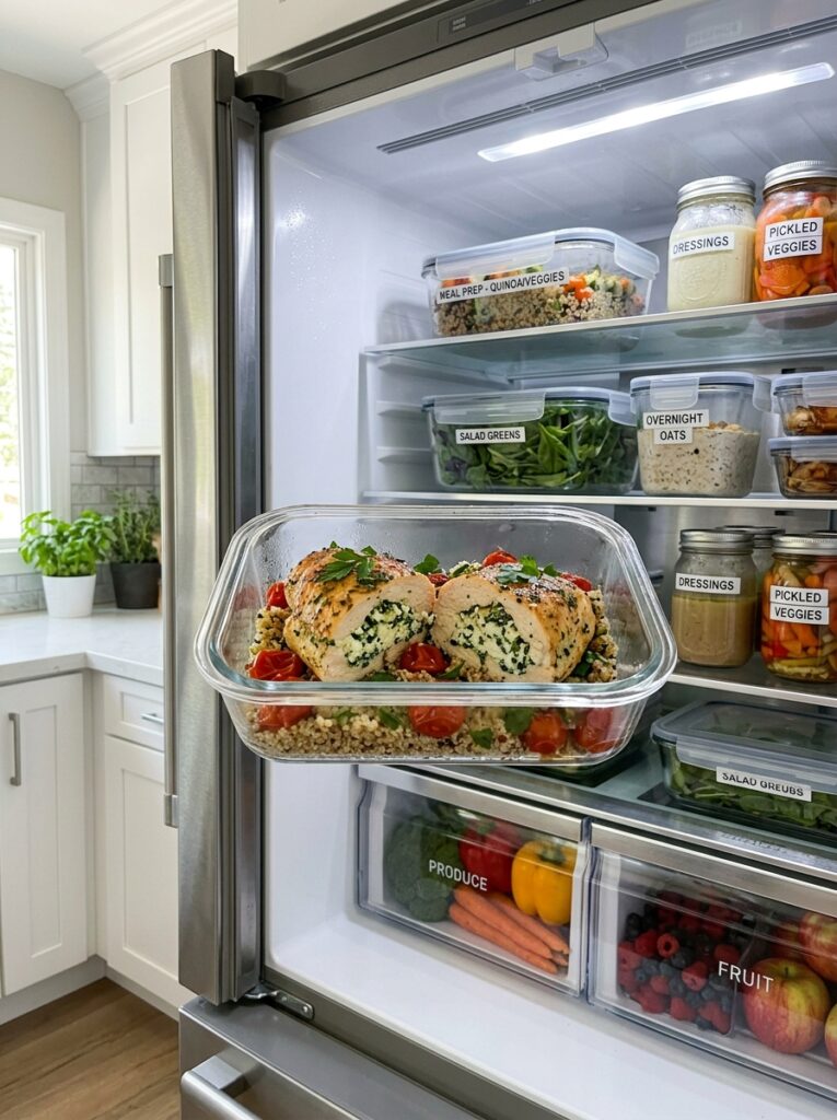 Ricotta Spinach Stuffed Chicken: Homemade Recipe 16 Food containers with chicken 202605251451