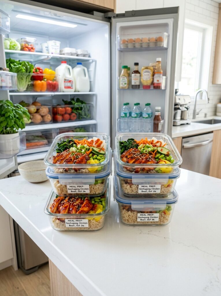 Chicken Breast Gochujang Rice Bowls 16 Food containers with chicken rice 202606022011