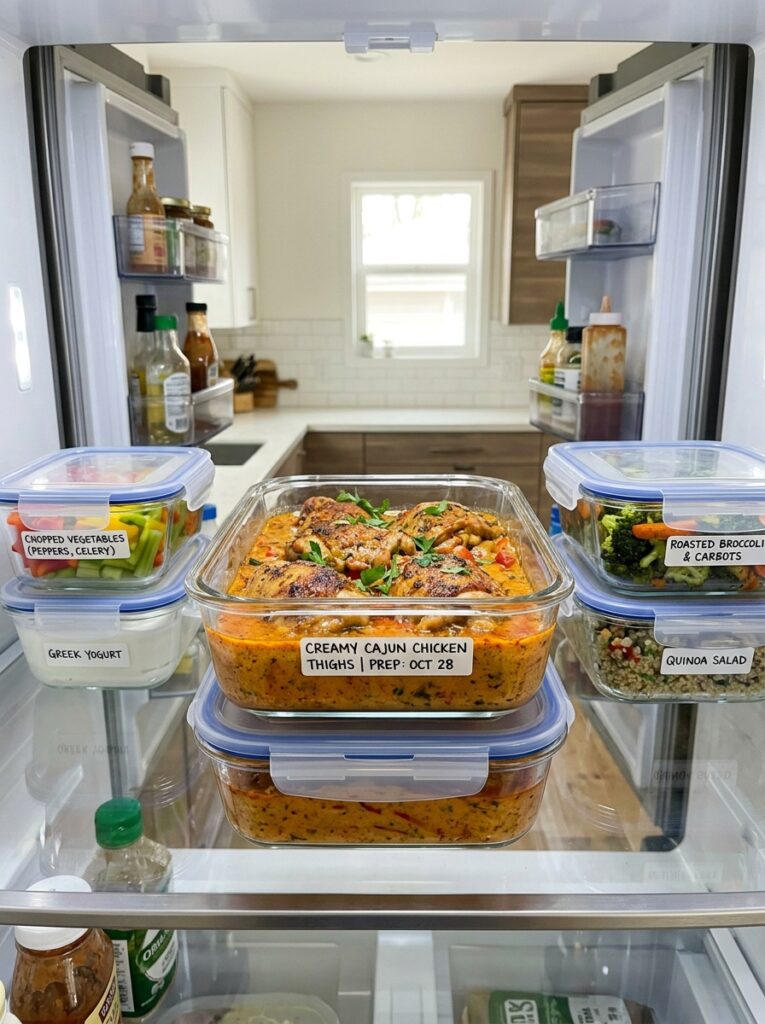 Food containers with chicken thighs 202605141223
