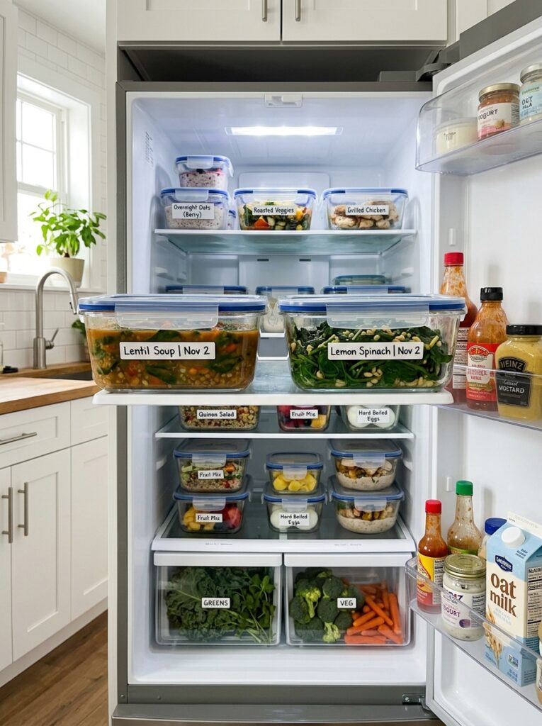 Lentil soup lemon spinach 16 Food containers with lentil soup 202606071957