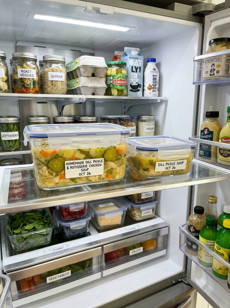rotisserie chicken dill pickle soup 16 Food containers with rotisserie … 202605142358