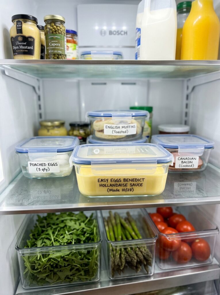 Easy Eggs Benedict Hollandaise Sauce 16 Food storage containers Easy Egg… 202606102139