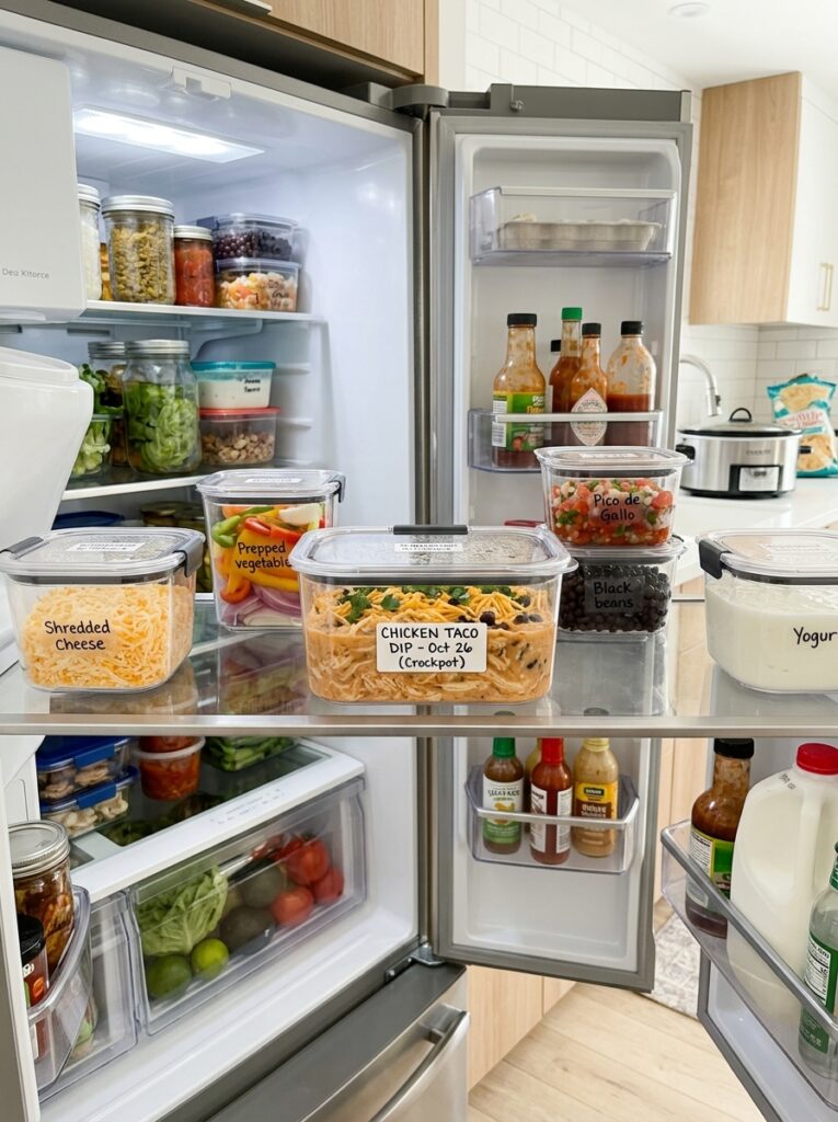 Slow Cooker Chicken Taco Dip: The Ultimate Crowd-Pleasing Recipe 16 Food storage containers chicken … 202605101400
