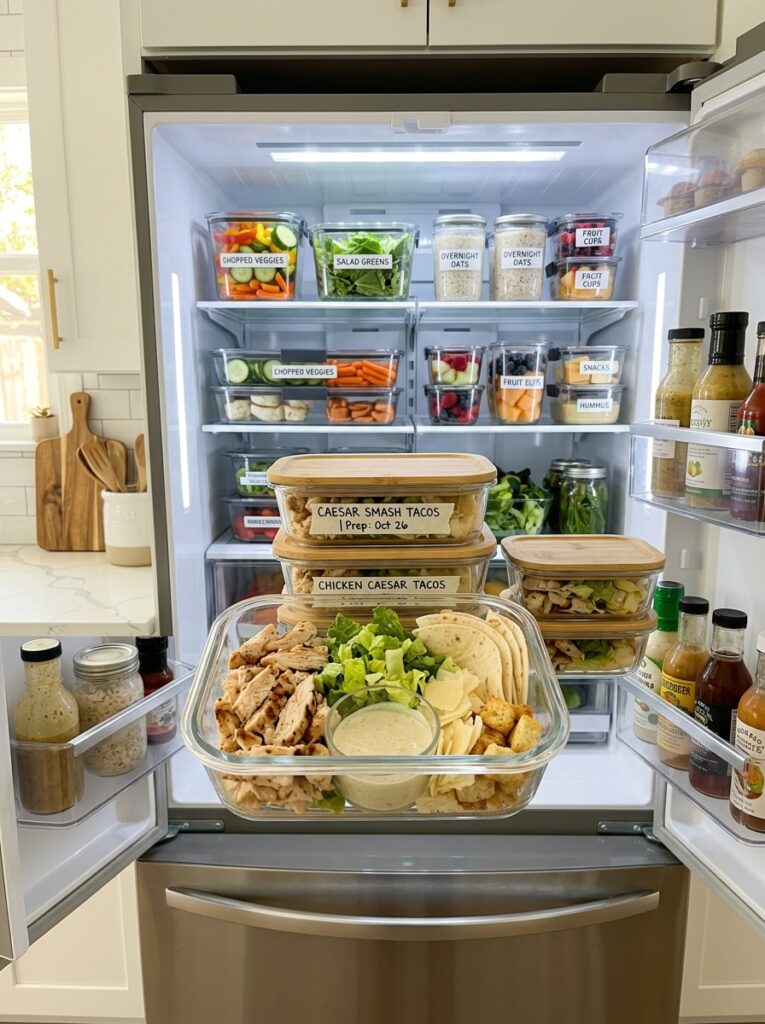 Chicken Breast Caesar Smash Tacos 16 Food storage containers chicken … 202605231541