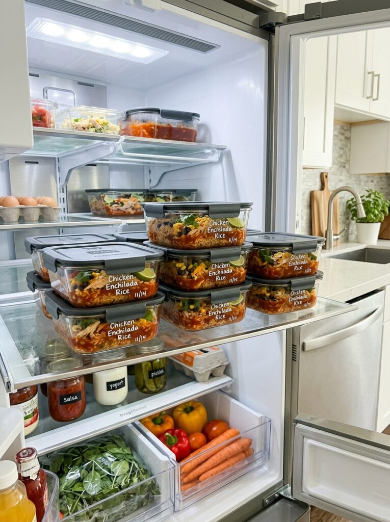 Slow Cooker Chicken Enchilada Rice 16 Food storage containers chicken … 202605251523