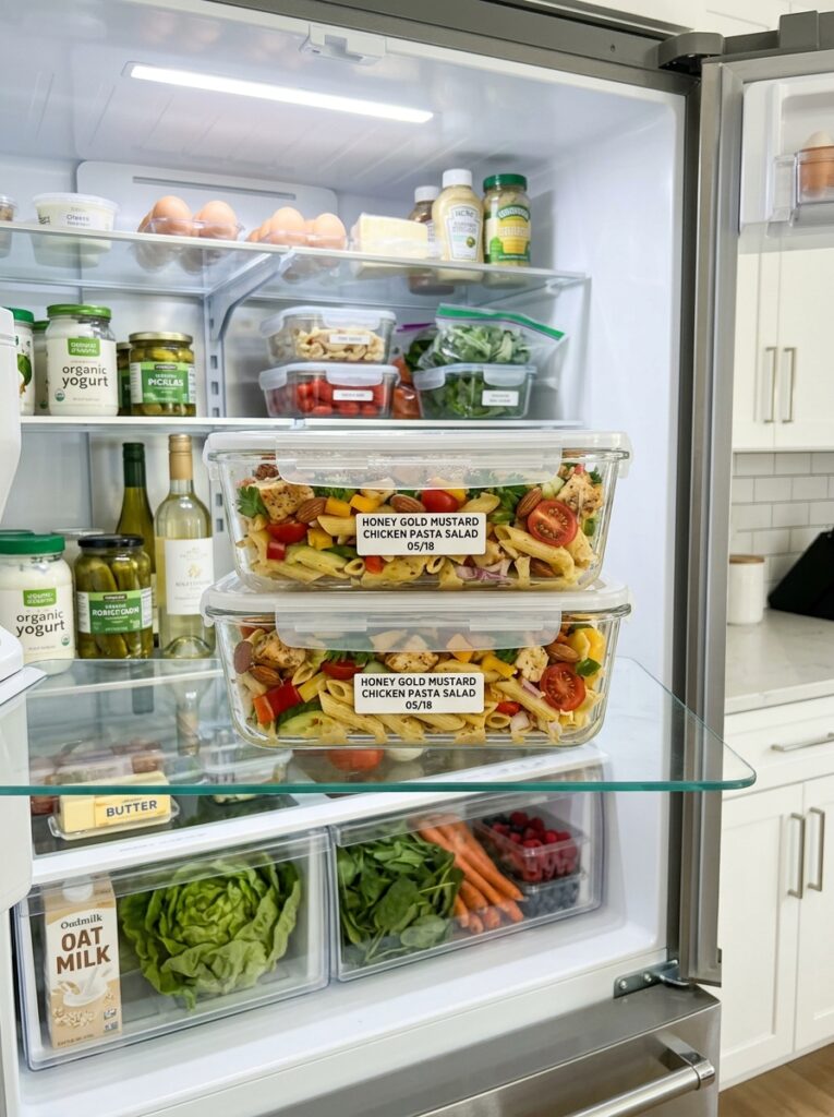 Sweet Honey Gold Mustard Chicken Pasta Salad 16 Food storage containers chicken … 202606051826