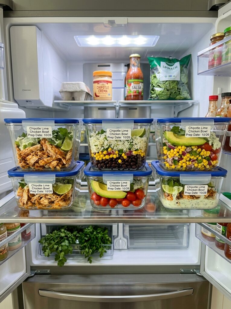Chipotle Lime Chicken Bowls 5 Food storage containers chipotle… 202605052038 1