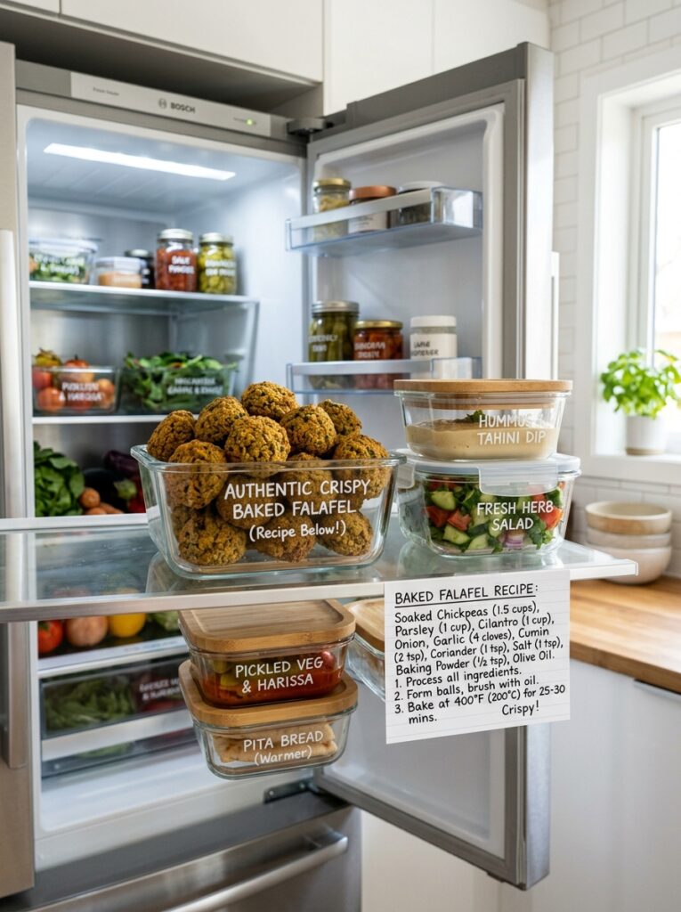 Crispy baked falafel recipe authentic 5 Food storage containers crispy f… 202606121627
