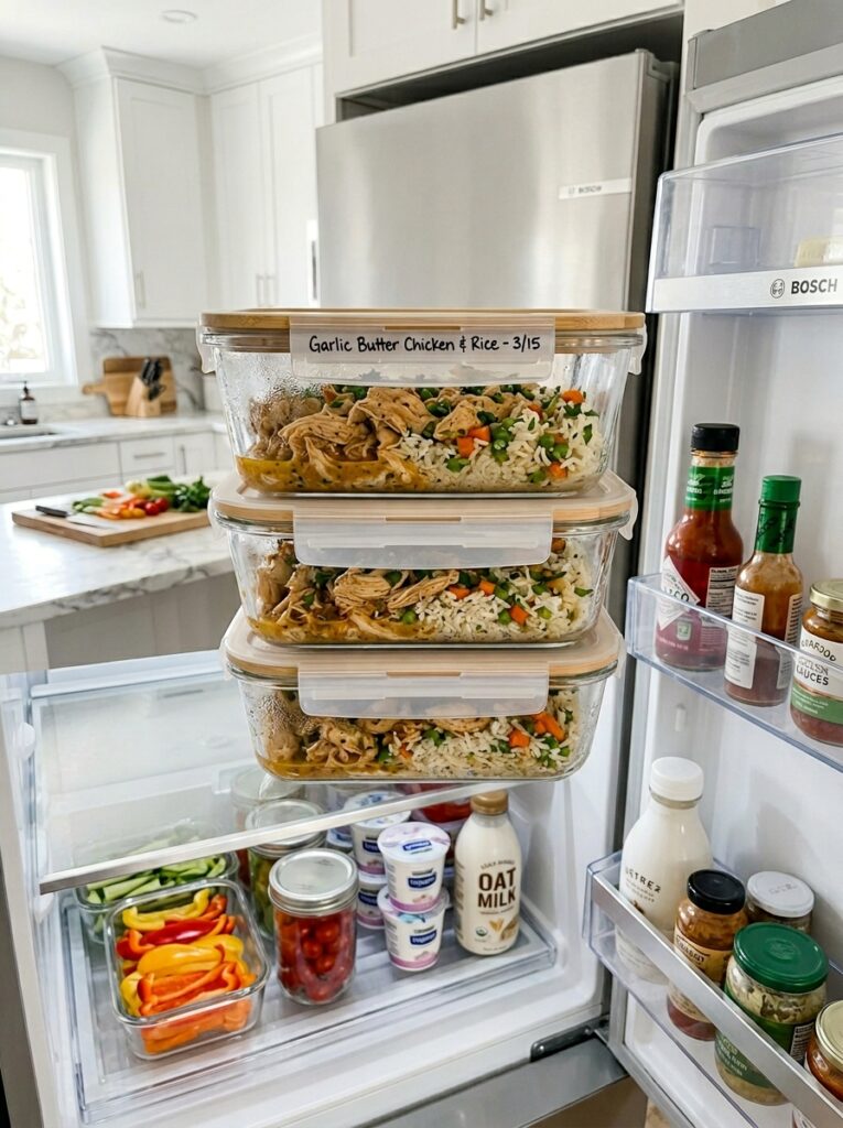 Crockpot Garlic Butter Chicken and Rice 16 Food storage containers crockpot… 202605032236