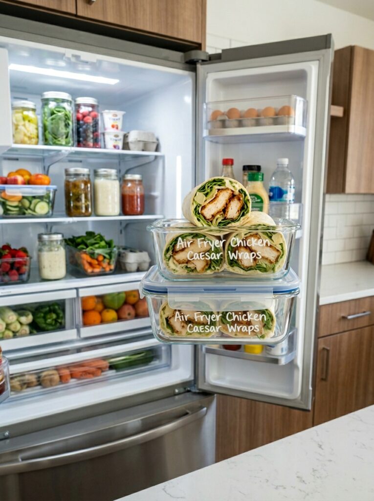 Air Fryer Chicken Caesar Wraps: Crispy, Creamy, and Quick Recipe 16 Food storage containers fridge o… 202605142339