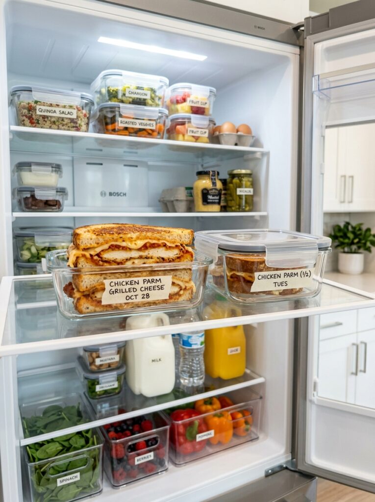 Chicken Parmesan Grilled Cheese 16 Food storage containers fridge o… 202605171741