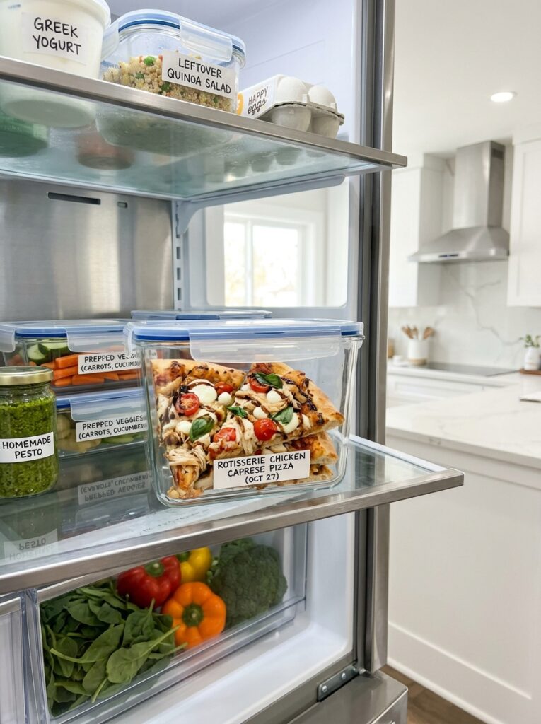 Rotisserie Chicken Caprese Pizza: A Delicious Homemade Recipe 16 Food storage containers fridge o… 202605211334