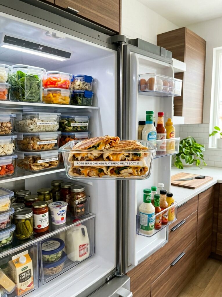 rotisserie chicken flatbread melts 16 Food storage containers fridge o… 202605221940