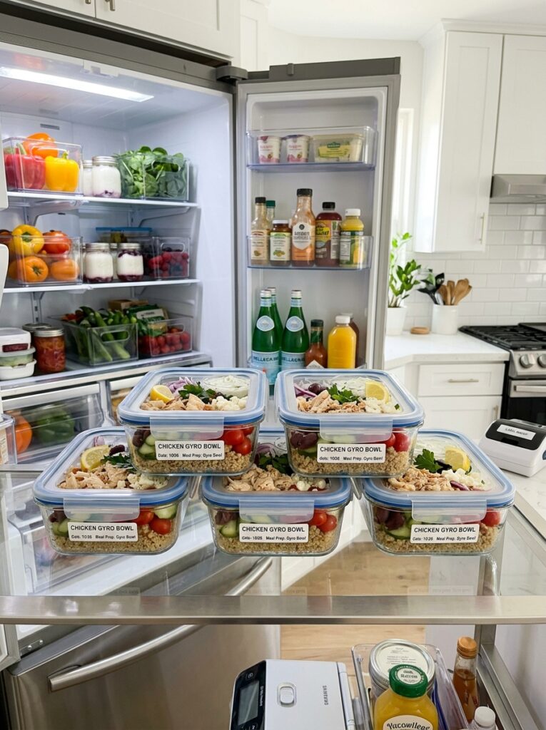 rotisserie chicken gyro bowls: Easy Homemade Recipe 16 Food storage containers gyro bowls 202605042346