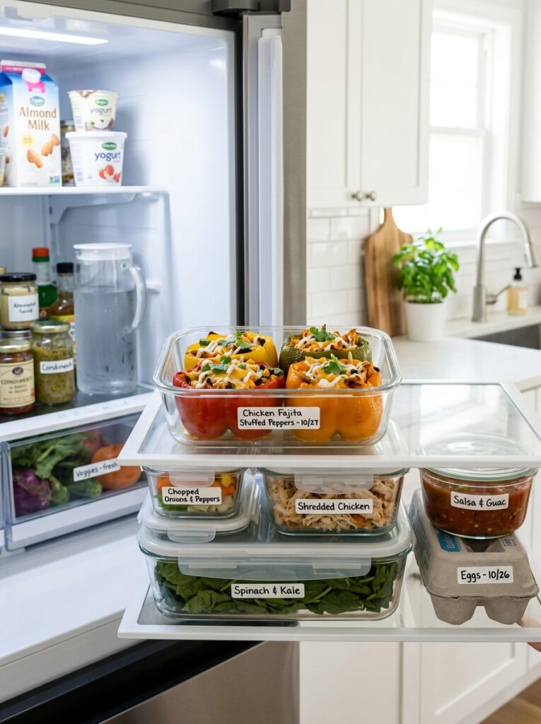 Rotisserie Chicken Fajita Stuffed Peppers 16 Food storage containers rotisser… 202605251528