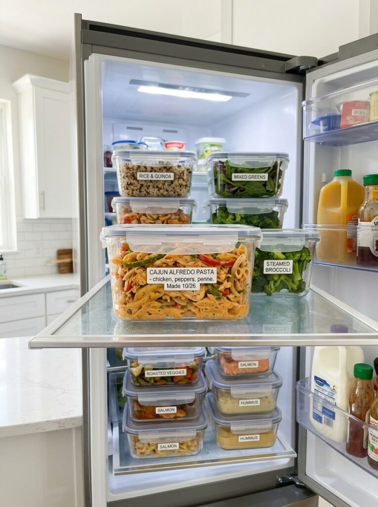 rotisserie chicken cajun alfredo pasta 16 Food storage containers rotisser… 202605311710