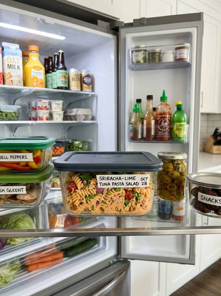 Creamy Sriracha Lime Tuna Pasta Salad 16 Food storage containers tuna salad 202606051810