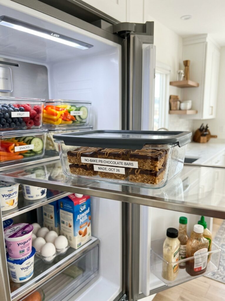 No bake peanut butter bars chocolate 16 Food storage containers with bars 202606091835