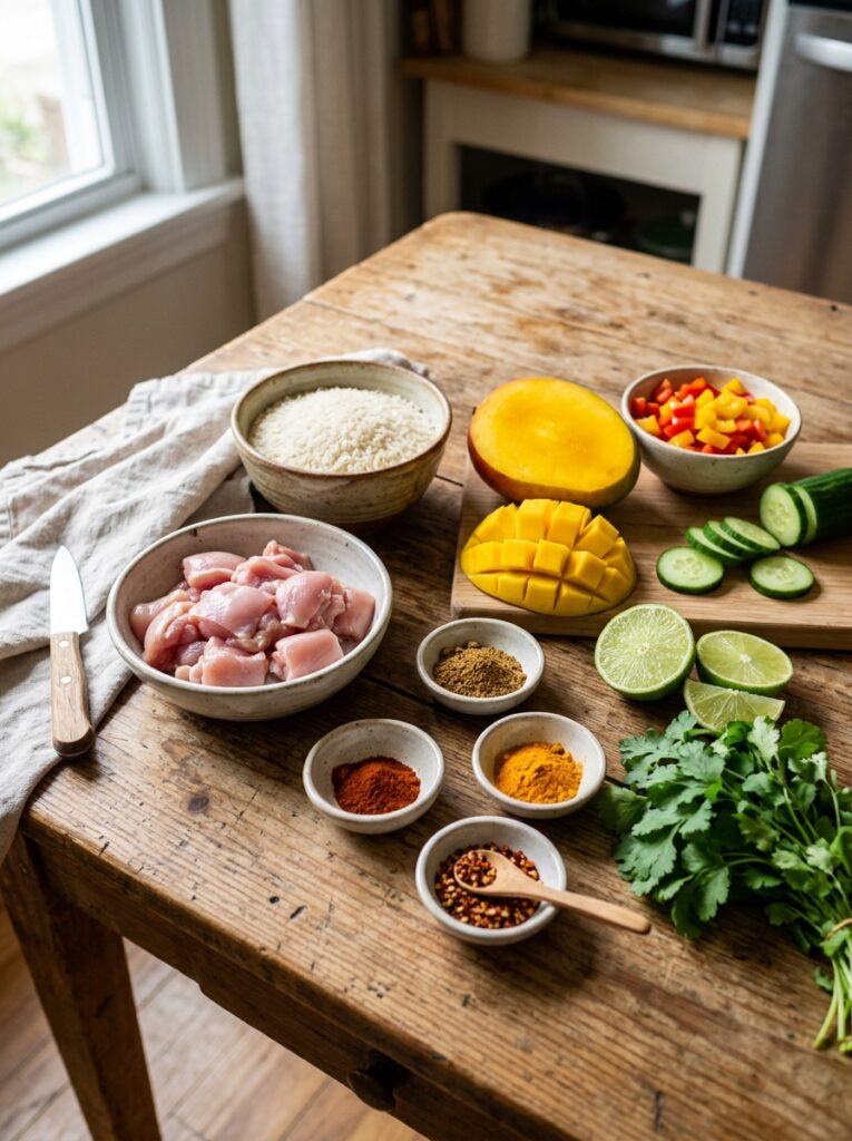 Fresh ingredients for mango chic… 202605081326