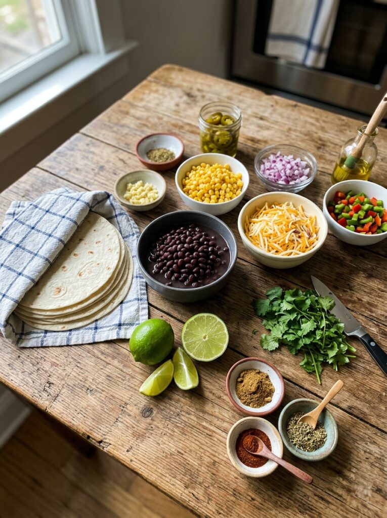 Quick Black Bean Quesadillas Vegetarian 13 Fresh ingredients for quesadillas 202606081936