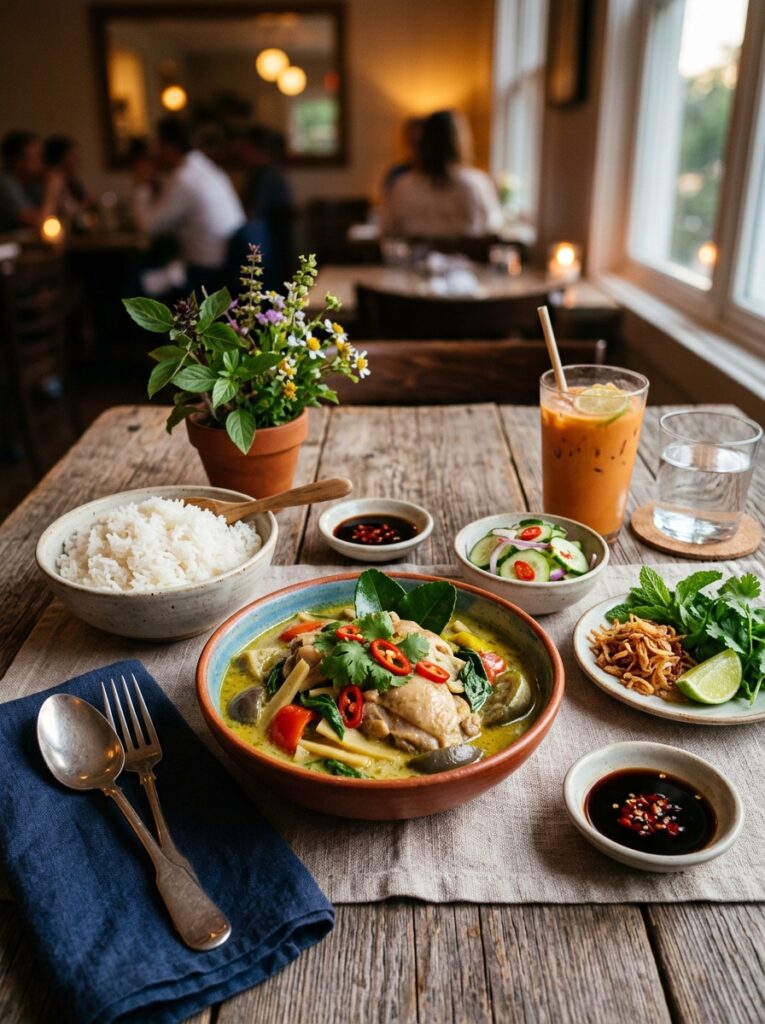 Green Curry Chicken Thighs: A Creamy, Spicy, and Aromatic Thai Delight 15 Green curry chicken thighs setup 202605122229