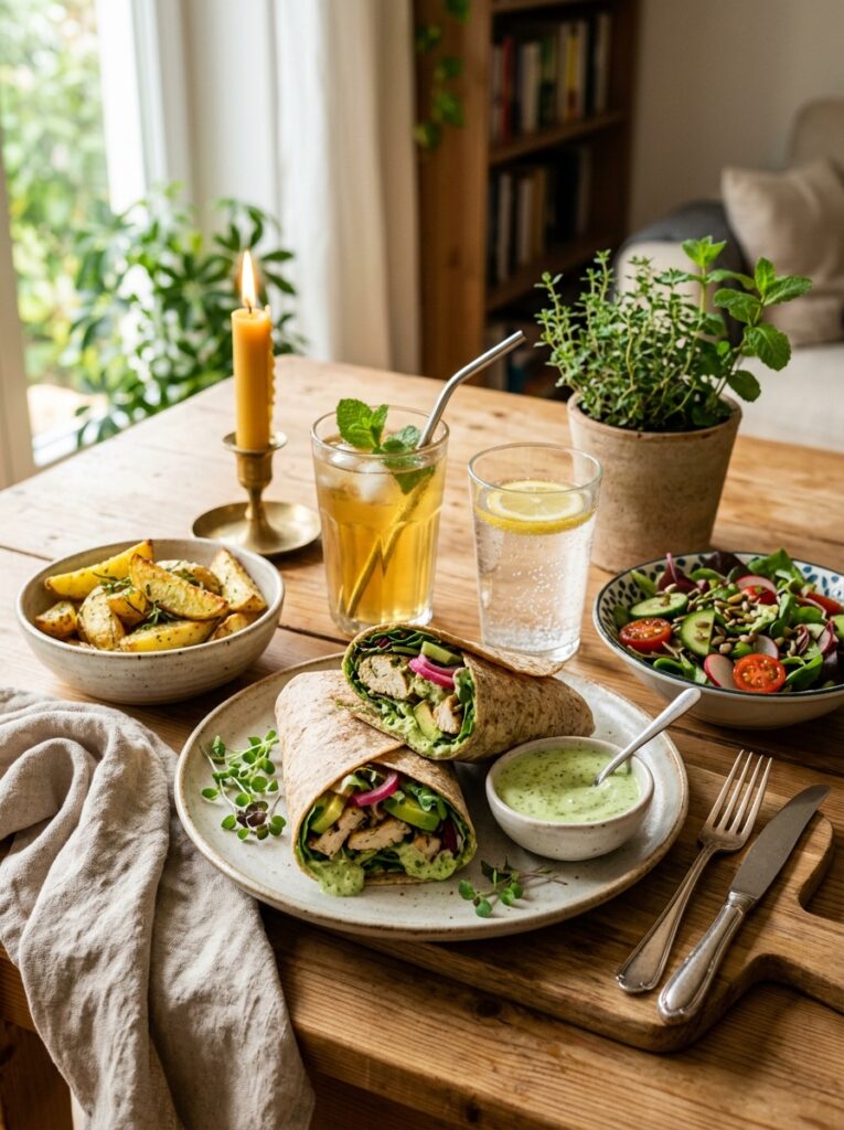 Green Goddess Chicken Wraps: Flavor-Packed Homemade Lunch 15 Green goddess chicken wraps setup 202605042355