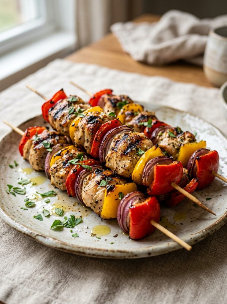 Grilled Mediterranean Chicken Breast Skewers: A Flavorful and Healthy Dish 12 Grilled chicken skewers with veg… 202605141217