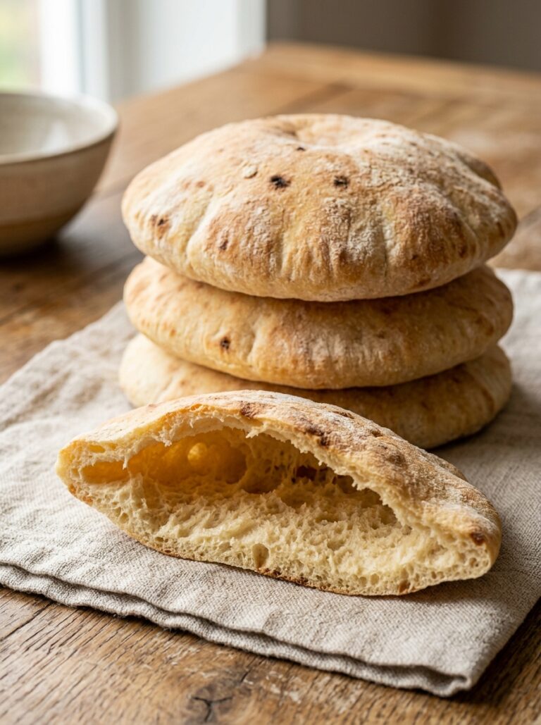 Homemade pita bread pockets 202606112020
