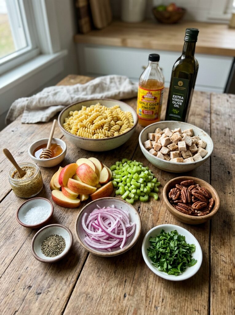 Honey Dijon Crisp Apple Chicken Pasta Salad 13 Ingredients for Chicken Pasta Salad 202606062039