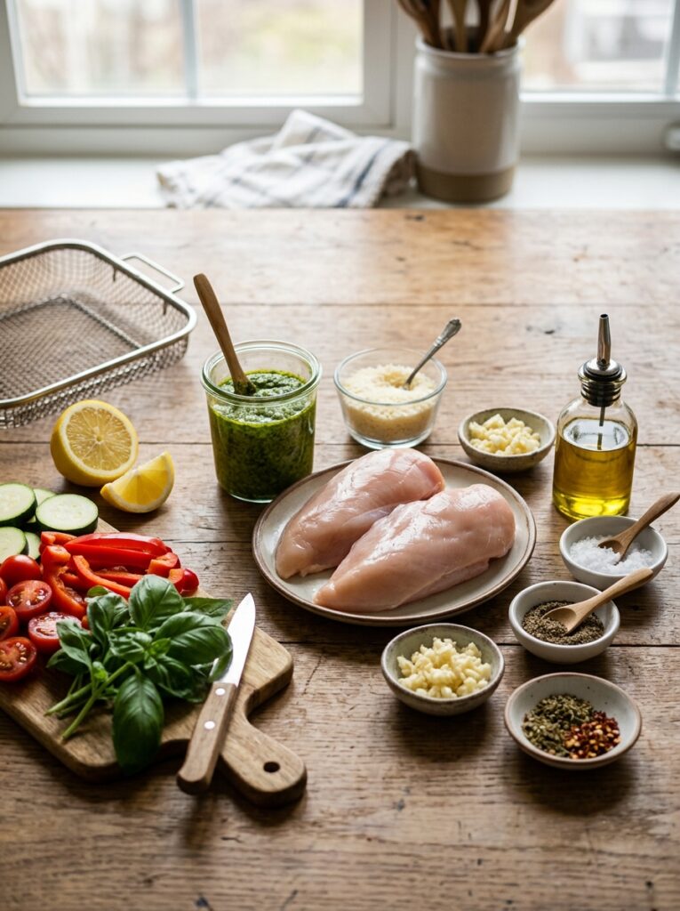 Air Fryer Pesto Chicken Breast: A Quick, Flavor-Packed Dinner Solution 13 Ingredients for air fryer chicken 202605101411